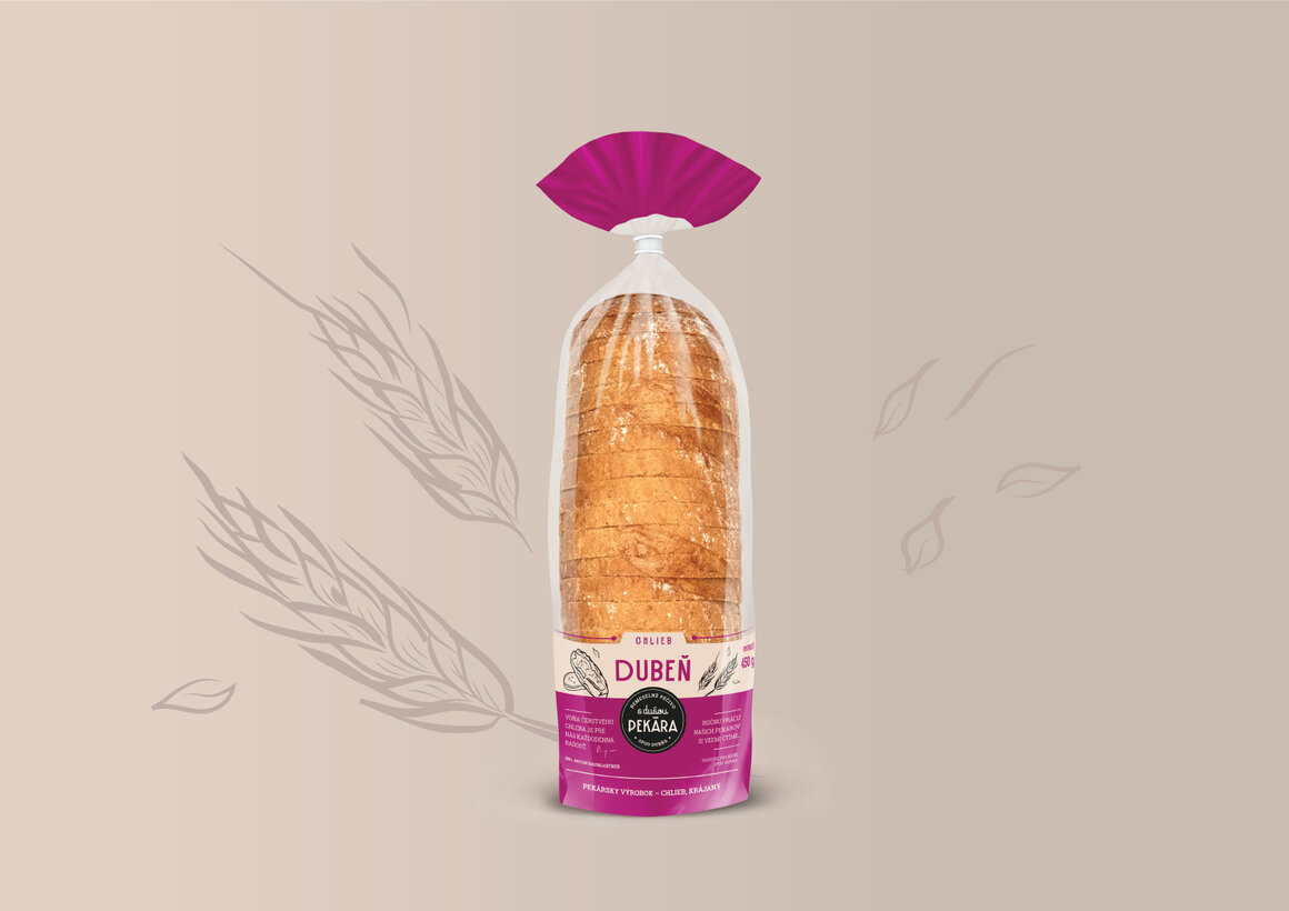 obalový dizajn Chlieb Dubeň